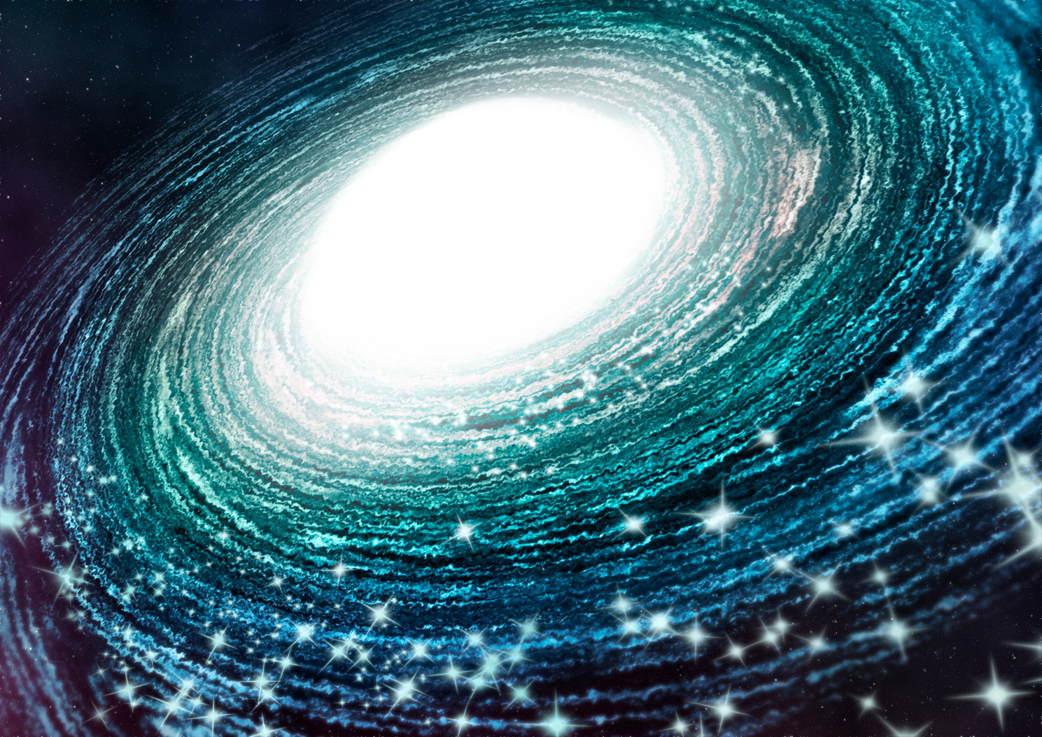 Spiral galaxy background design